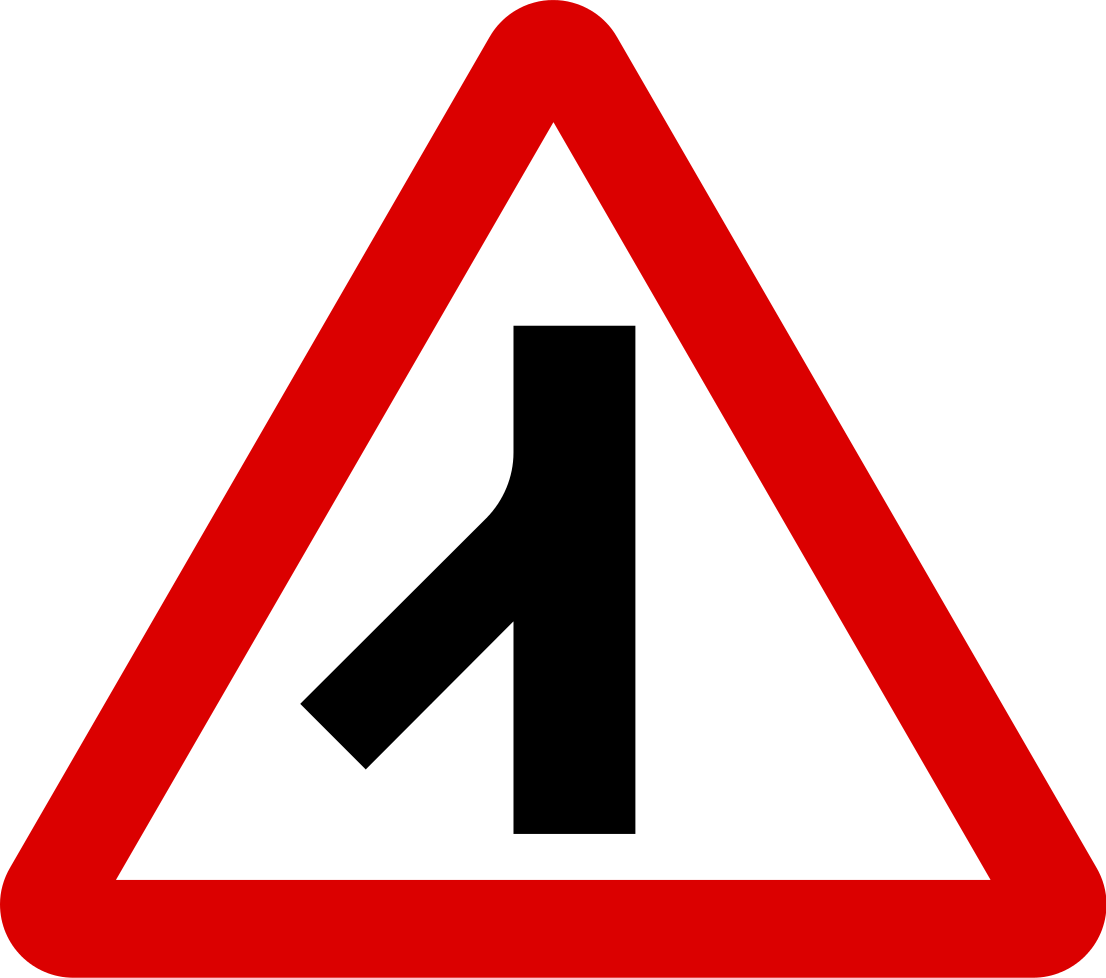 Traffic merging from left behind